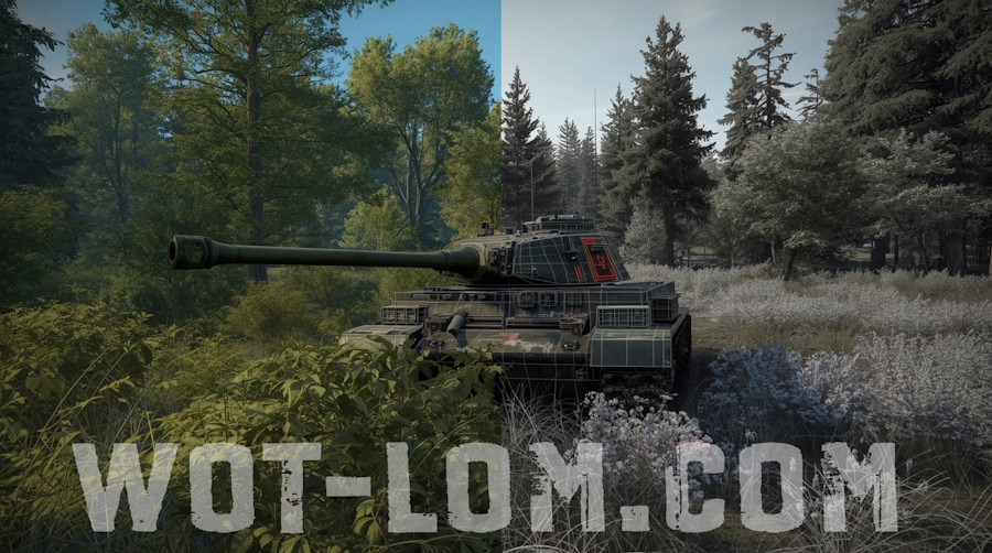 Интерфейс игры World of Tanks с установленными модами: прицелы, шкурки пробития и xvm